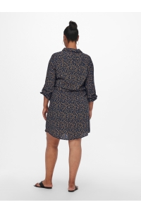 carmakoma CARLOLLIEMMA LS SHIRT KNEE DRESS peacoat/destroy dot