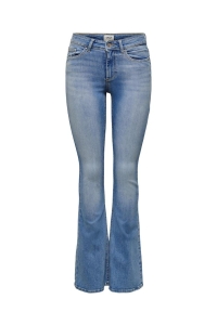ONLY ONLBLUSH LIFE MID FLARED DNM TAI467: light blue denim