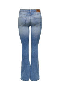 ONLY ONLBLUSH LIFE MID FLARED DNM TAI467: light blue denim