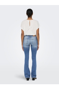 ONLY ONLBLUSH LIFE MID FLARED DNM TAI467: light blue denim