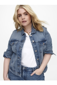 carmakoma CARWESPA LS JACKET LIGHT BLUE DNM N: light blue denim