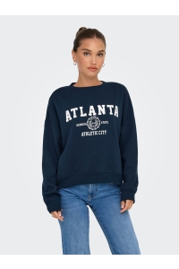 ONLY ONLSWEAT LIFE L/S CREW O.SIZE STATE: sky captain/atlanta