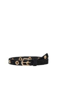 ONLY KONCATJA SUEDE JEANS BELT black/gold trim