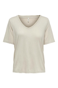 ONLY ONLELISE S/S V-NECK TOP JRS moonbeam
