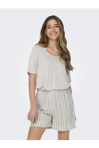 ONLY ONLELISE S/S V-NECK TOP JRS moonbeam