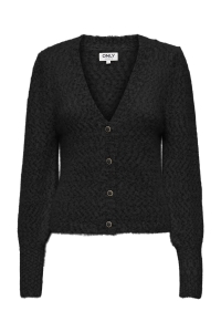 ONLY ONLROSETTE LS CARDIGAN CS KNT black/dtm glitter/dtm button w.