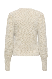 ONLY ONLROSETTE LS CARDIGAN CS KNT egret/pale gold glitter/ dtm but