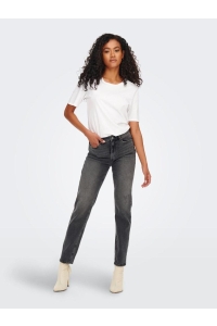 ONLY ONLEMILY STRETCH HW ST ANK CRO614 N: dark grey denim