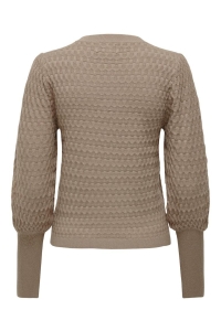 ONLY ONLFAYE LIFE L/S PULLOVER CC KNT silver mink