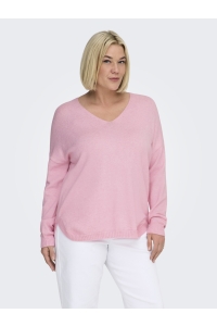 Carmakoma CARMARGARETA LS PULLOVER KNT NOOS light pink/melange