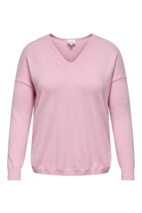 Carmakoma CARMARGARETA LS PULLOVER KNT NOOS light pink/melange