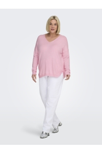 Carmakoma CARMARGARETA LS PULLOVER KNT NOOS light pink/melange