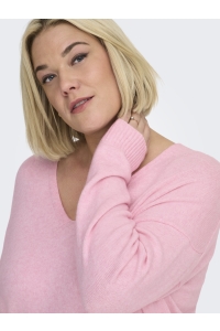 Carmakoma CARMARGARETA LS PULLOVER KNT NOOS light pink/melange