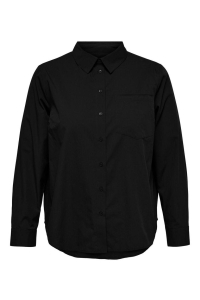 carmakoma CARMILLAS SOLID LS SHIRT WVN black
