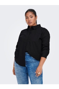 carmakoma CARMILLAS SOLID LS SHIRT WVN black
