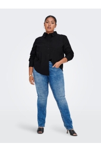 carmakoma CARMILLAS SOLID LS SHIRT WVN black