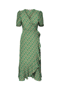 ONLY ONLLEA S/S WRAP MIDI DRESS CS PTM greenlake/graphic glam