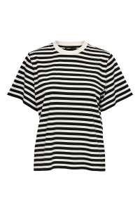 ONLY ONLLIVINA S/S STRIPE TEE JRS NOOS cloud dancer/black stripes