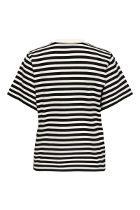 ONLY ONLLIVINA S/S STRIPE TEE JRS NOOS cloud dancer/black stripes