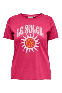 Carmakoma CARMIKO NIGHT SS REG TEE JRS WEH raspberry/le soleil