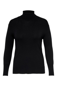 carmakoma CARVENICE LIFEL/S ROLL PULLOVER KNT black