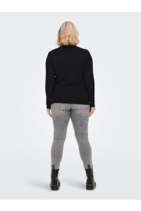 carmakoma CARVENICE LIFEL/S ROLL PULLOVER KNT black