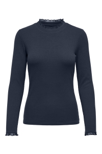 ONLY ONLLESLIE L/S LACE MIX TOP JRS NOOS navy blazer