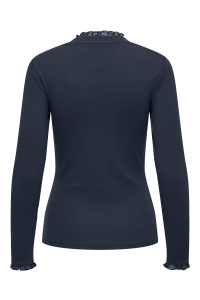 ONLY ONLLESLIE L/S LACE MIX TOP JRS NOOS navy blazer