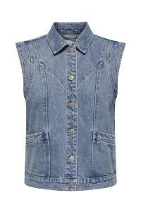 ONLY ONLKENNEDY SL DNM WAISTCOAT BJ NOOS medium blue denim