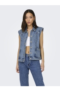 ONLY ONLKENNEDY SL DNM WAISTCOAT BJ NOOS medium blue denim