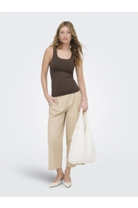 ONLY ONLEA S/L 2-WAYS FIT TOP JRS NOOS chocolate martini