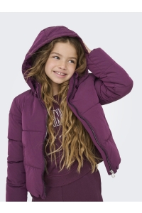 ONLY KOGDOLLY SHORT PUFFER JACKET OTW NO: mauve wine