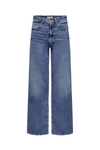 ONLY ONLMADISON BLUSH HW WIDE DNM CRO372: medium blue denim