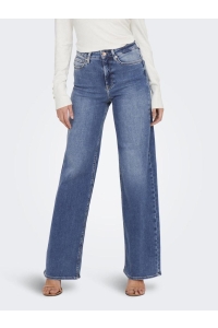 ONLY ONLMADISON BLUSH HW WIDE DNM CRO372: medium blue denim