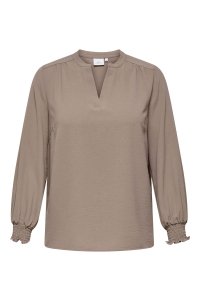 carmakoma CARMETTA LIFE V-NECK TOP WVN brown lentil