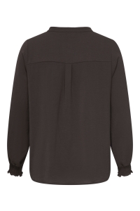 Carmakoma CARMETTA LIFE V-NECK TOP WVN coffee bean