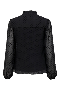 ONLY ONLNEW LAURENCE L/S BUTTON PLISSE W: black