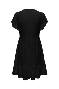 ONLY ONLSANDRA S/S V-NECK DRESS JRS black