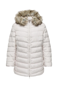 carmakoma CARNEWELLAN QUILT HOOD FUR COAT LIF: cloud dancer