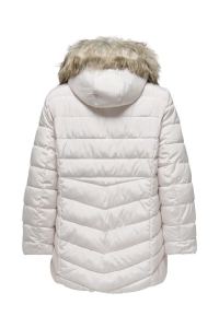 carmakoma CARNEWELLAN QUILT HOOD FUR COAT LIF: cloud dancer
