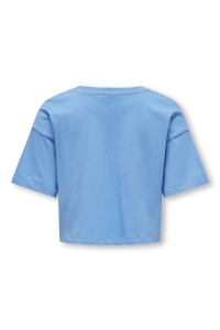 ONLY KOGOLIVIA LOOSE S/S SEQUINS TOP BOX: azure blue/coast