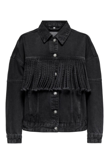ONLY ONLHOLLY LS FRINGE DNM JACKET FG