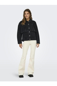 ONLY ONLHOLLY LS FRINGE DNM JACKET FG black denim
