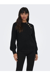 ONLY ONLEMMA LS BUTTON ONECK KNT NOOS black