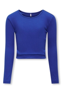 ONLY KOGNESSA LIFE L/S CUT OUT TOP BOX J: sodalite blue/side cut out