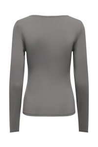 ONLY ONLEA L/S 2-WAY DEEP NECK TOP JRS N: thunderstorm