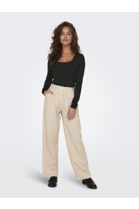 ONLY ONLEA L/S 2-WAY DEEP NECK TOP JRS N: black