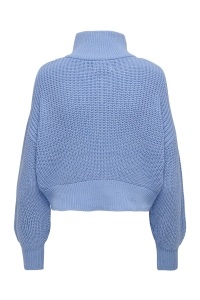 ONLY ONLDORITTA LS CABLE ZIP HIG NECK KN: grapemist