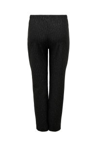 carmakoma CARLISA SHINE PINSTRIPE FLARED PANT: black/lurex pinstripe