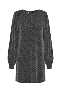 ONLY ONLCAROL L/S GLITTER BOW DRESS JRS black/harlekin silver